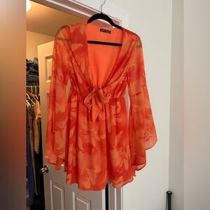 SHEIN Vibrant Orange Dress